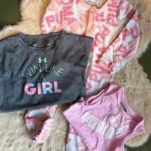 3-12 month Sporty Baby Girl Bundle Pink Puma & Under Armour
